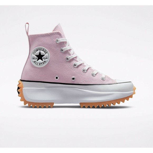 Converse Unisex Run Star Hike Sneaker M 10 W 11.5 High Top Platform Shoes Pink - Picture 3 of 10